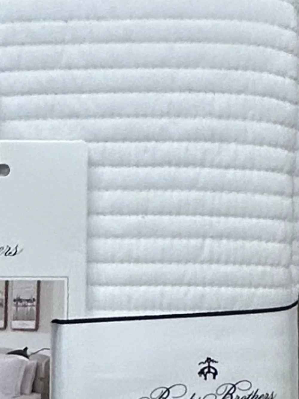 Brooks Brothers White Full/Queen Quilt Set 90”x90”
